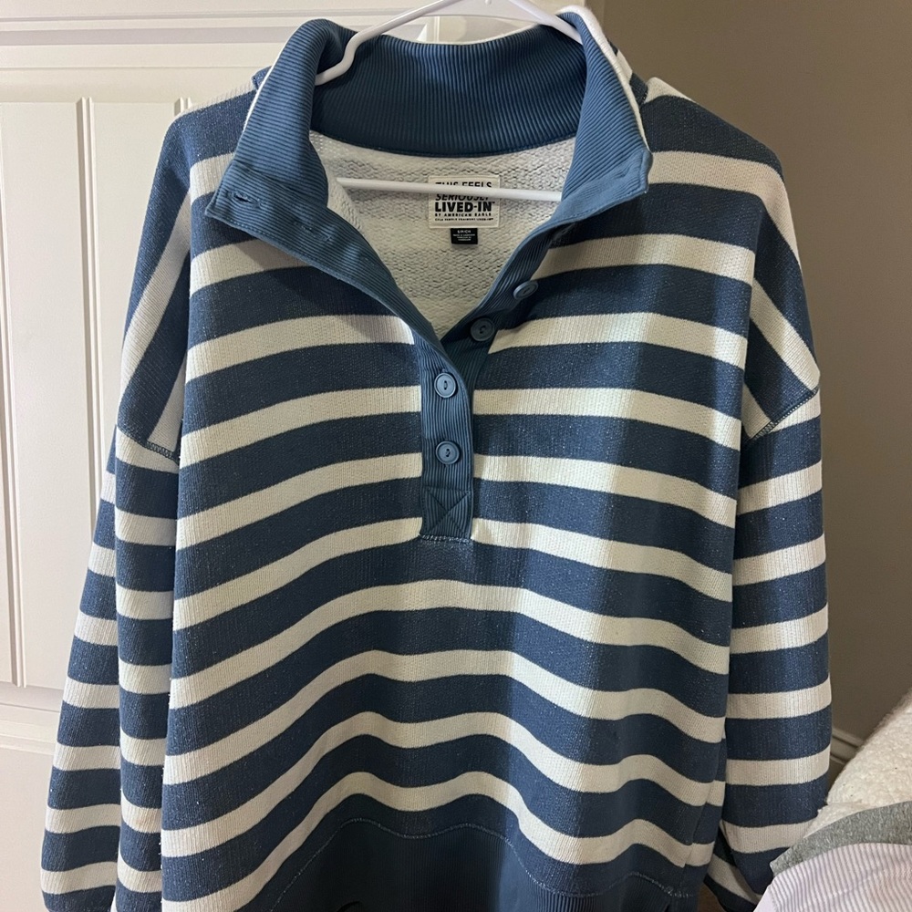 American Eagle Cozy Blue Pullover
